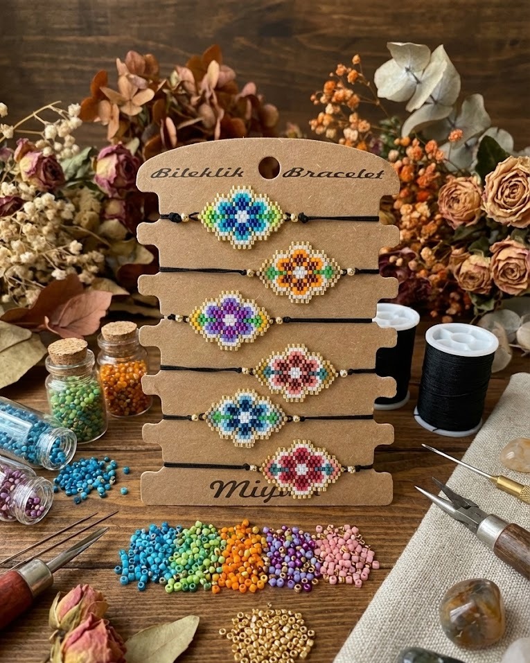 Toptan Miyuki Bileklik – Manolya Tasarım (6’lı Kart)